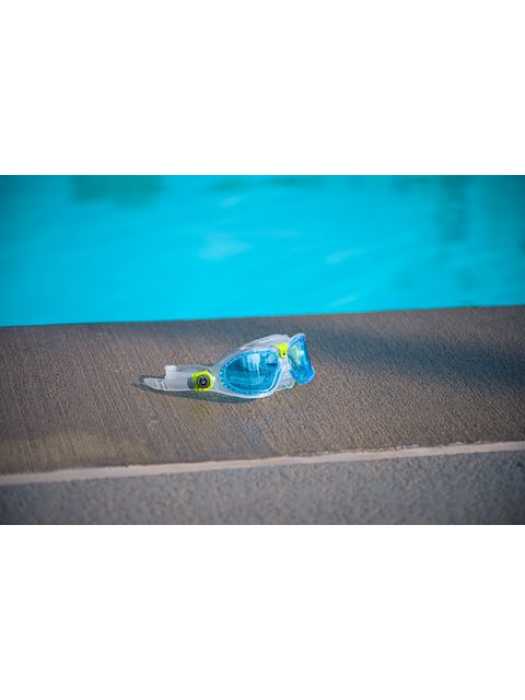 Aqua Sphere Vista Junior Swim Mask - Blue Tint/Clear/Lime