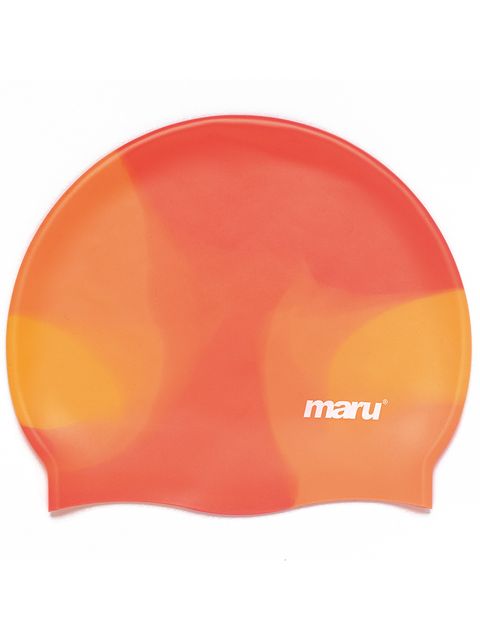 Maru Orange Shades Swim Cap