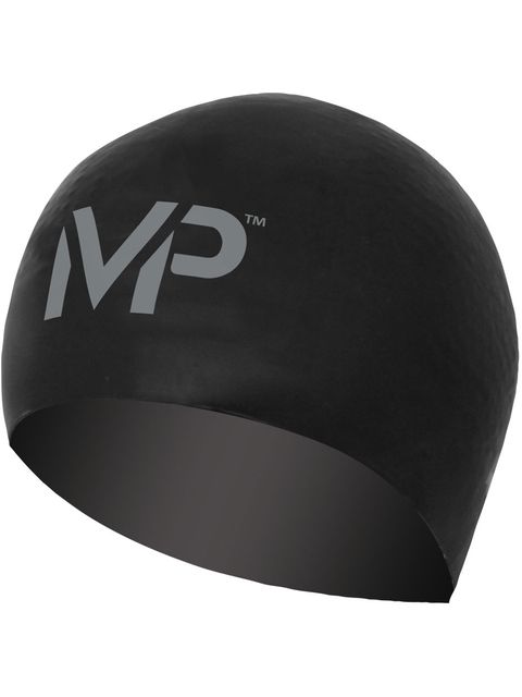 Michael Phelps Dome Race Swim Cap - Black & Silver