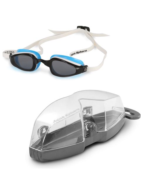 Michael Phelps K180 Smoke Goggles - White & Bahia