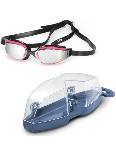 Michael Phelps XCEED Ladies Mirrored Goggles - Pink & Black