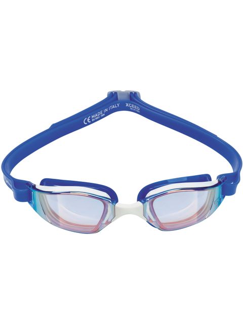 Michael Phelps Xceed Goggles - Titanium Mirrored/White/Blue