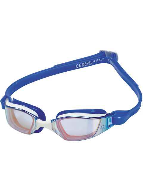 Michael Phelps Xceed Goggles - Titanium Mirrored/White/Blue