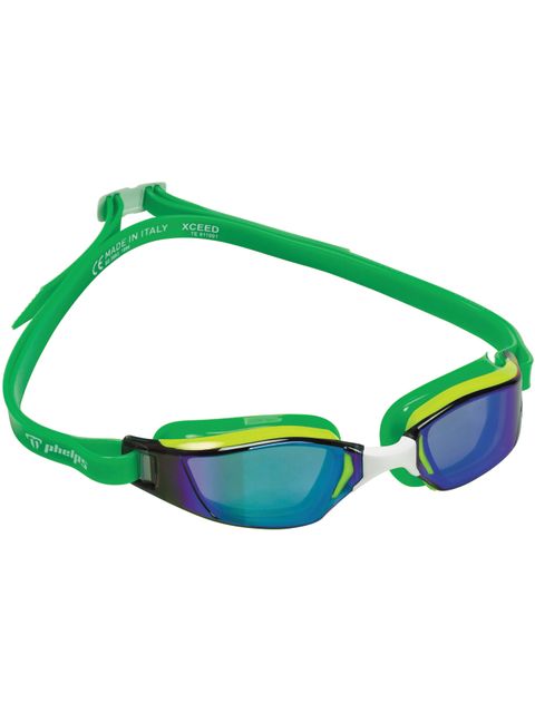 Michael Phelps XCEED Titanium Mirrored Goggles - Yellow & Green