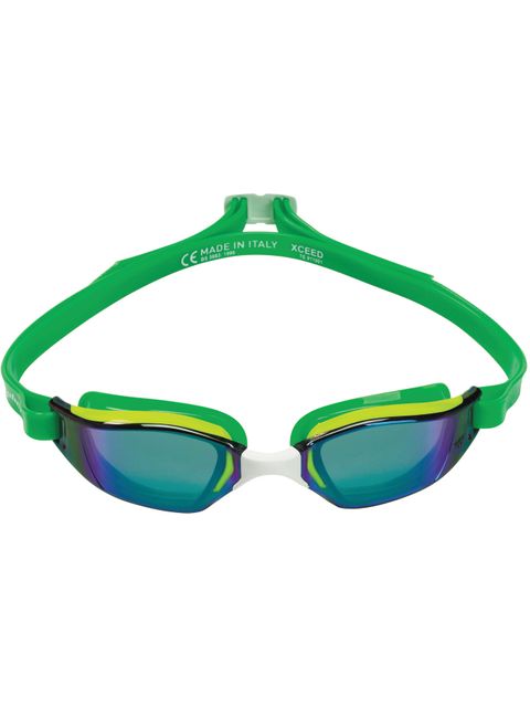 Michael Phelps XCEED Titanium Mirrored Goggles - Yellow & Green