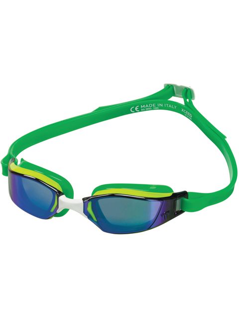 Michael Phelps XCEED Titanium Mirrored Goggles - Yellow & Green