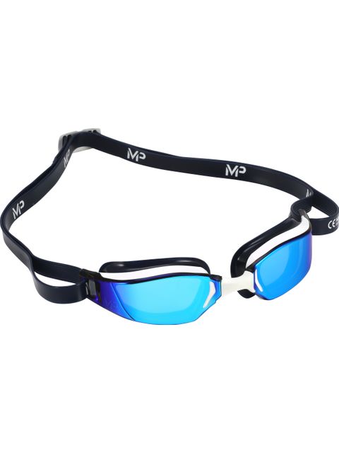 Michael Phelps XCEED Titanium Mirrored Goggles - Blue & White