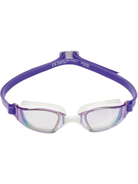 Michael Phelps Xceed Goggles - Titanium Mirrored/White/Purple