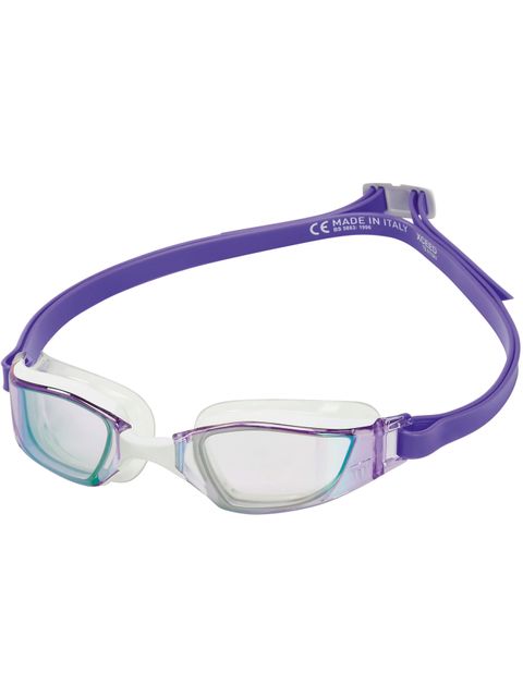 Michael Phelps Xceed Goggles - Titanium Mirrored/White/Purple