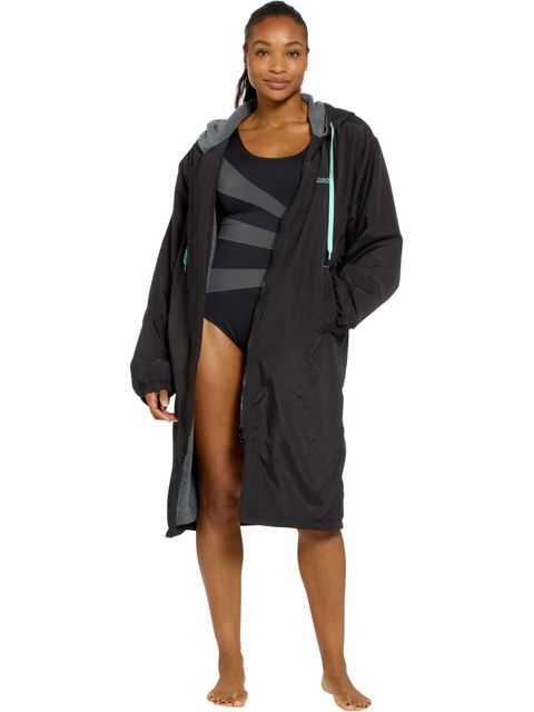 Zoggs Pool Parka - Black/Mint