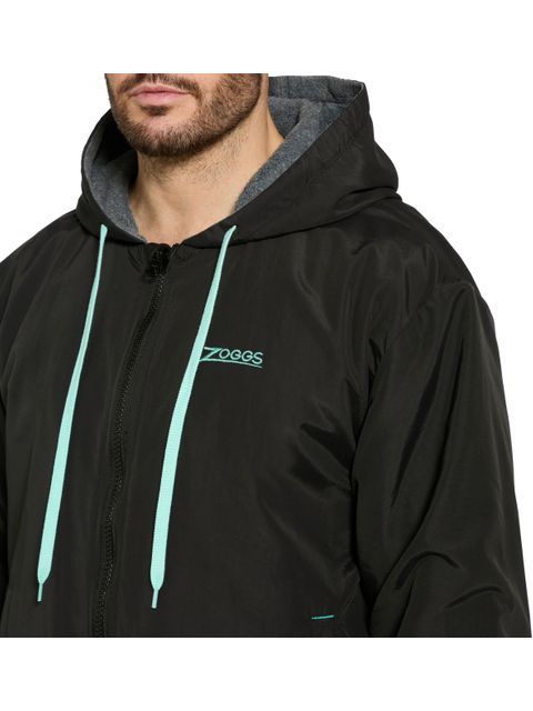 Zoggs Pool Parka - Black/Mint
