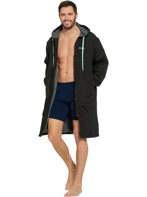 Zoggs Pool Parka - Black/Mint