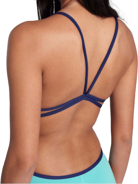 Arena Arena Solid Lace Back One Piece - Water/Navy