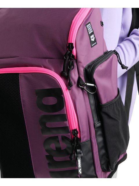 Arena Spiky 3 Backpack 45L - Plum/Neon Pink