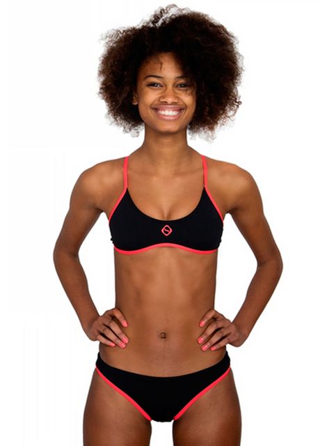 Odeclas Black Tie Back Bikini Set