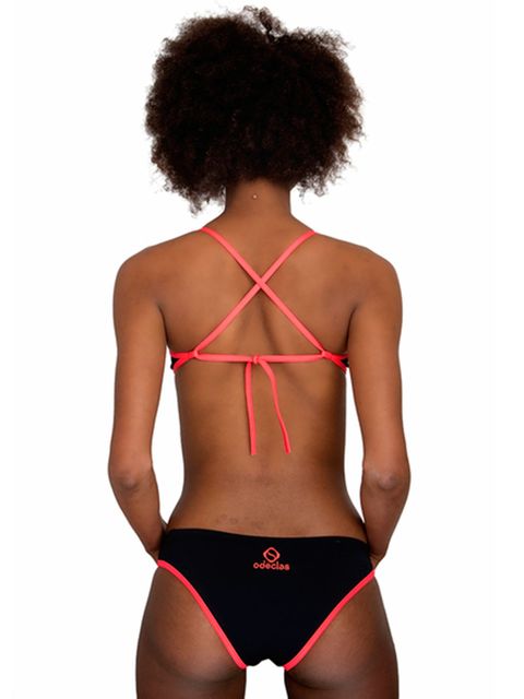 Odeclas Black Tie Back Bikini Set