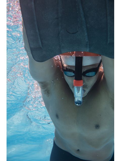 Zoggs Centre Line Snorkel - Black/Orange