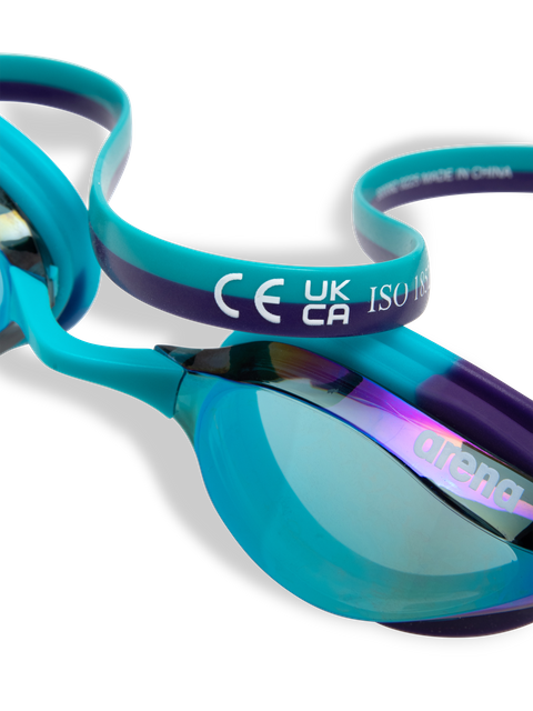 Arena Python Junior Goggles - Emerald Mirror/Peacock