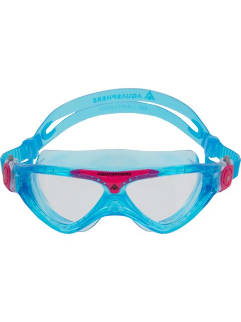 Aqua Sphere Vista Junior Swim Mask - Clear/Turquoise/Pink