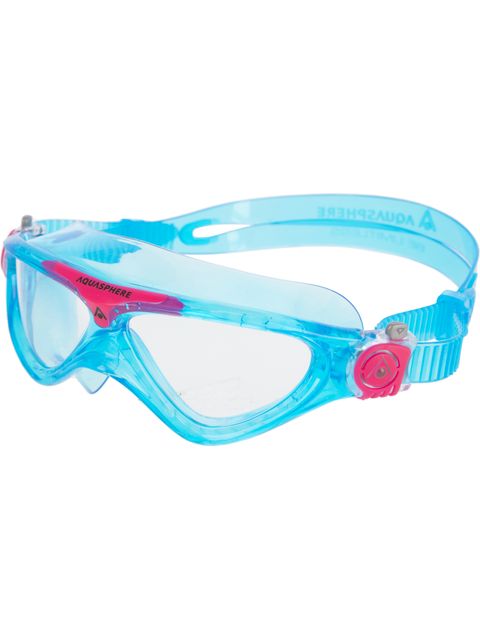 Aqua Sphere Vista Junior Swim Mask - Clear/Turquoise/Pink