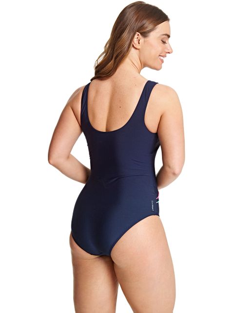 Zoggs Macmasters Scoopback One Piece - Navy/Pink
