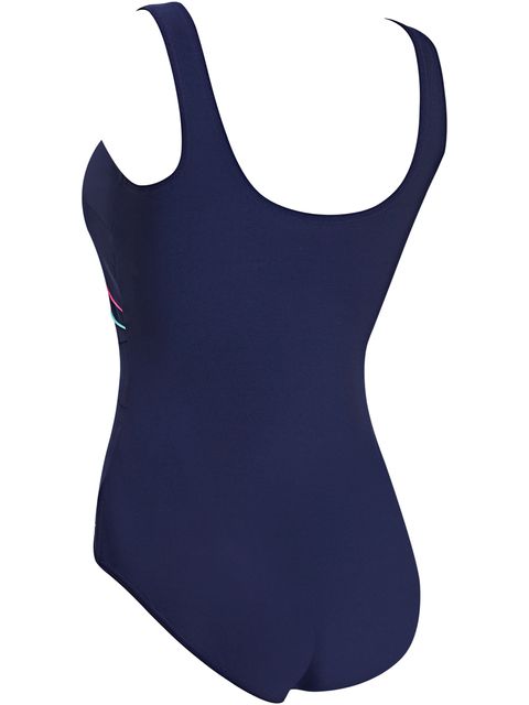 Zoggs Macmasters Scoopback One Piece - Navy/Pink