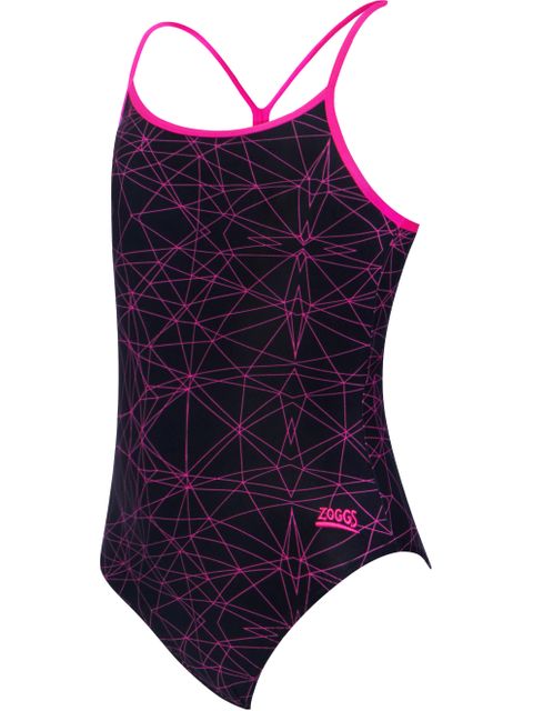 Zoggs Warrego Sprintback One Piece - Black/Pink