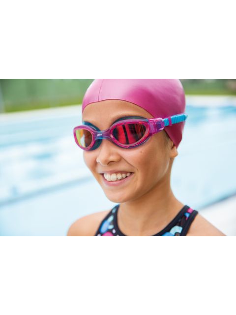 Zoggs Phantom Elite Junior Goggles - Mirror/Pink/Purple