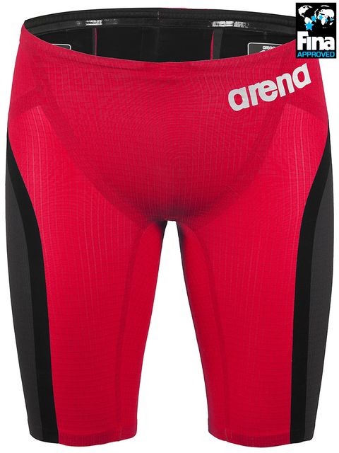 Fina Approved Arena Powerskin Carbon Flex Red & Grey Jammers