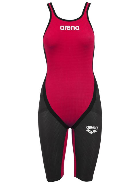 Fina Approved Arena Powerskin Carbon Flex Red & Grey Kneelength