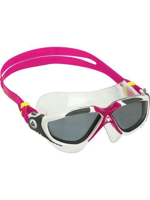 Aqua Sphere Vista Swim Mask - Smoke/White/Raspberry