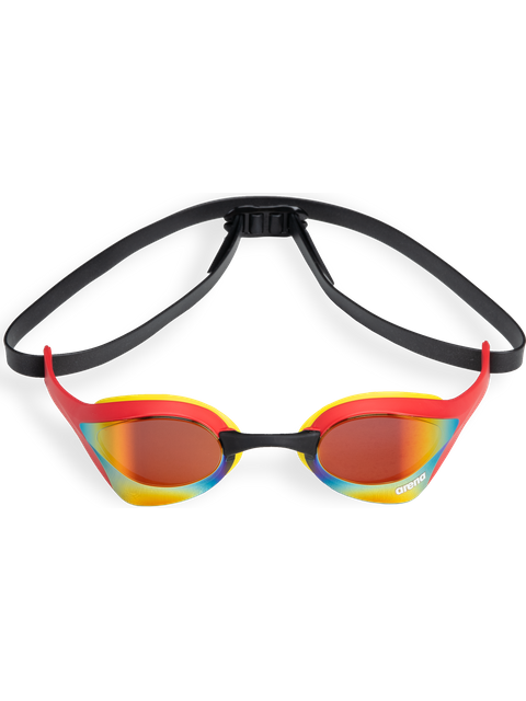 Arena Cobra Ultra Swipe Goggles - Gold Mirror/Red