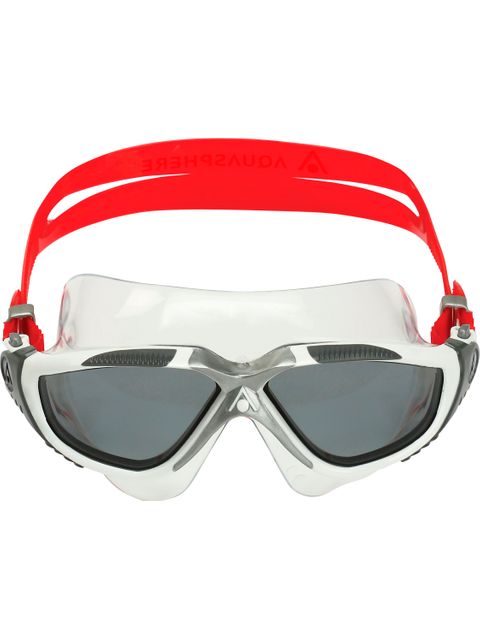 Aqua Sphere Vista Swim Mask - Smoke/White/Grey/Red