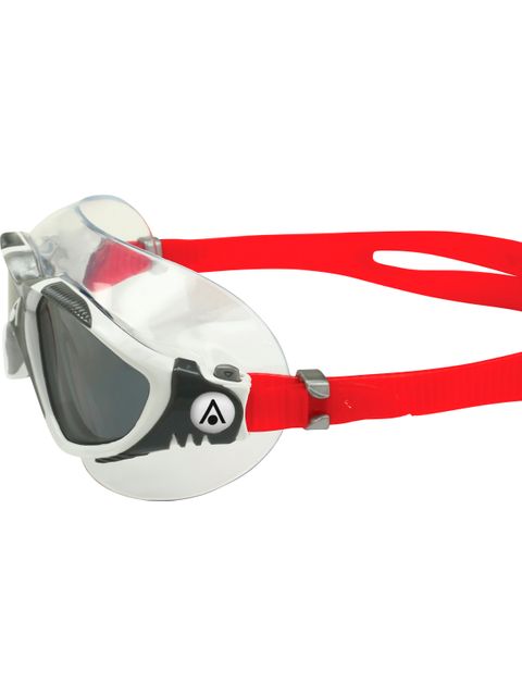 Aqua Sphere Vista Swim Mask - Smoke/White/Grey/Red