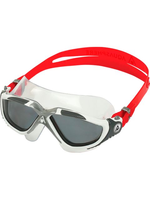 Aqua Sphere Vista Swim Mask - Smoke/White/Grey/Red