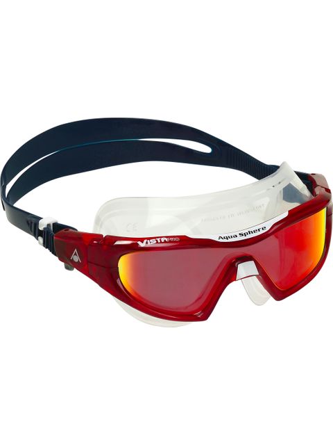 Aqua Sphere Vista Pro Goggles - Red Titanium Mirror/Dark Blue/Red