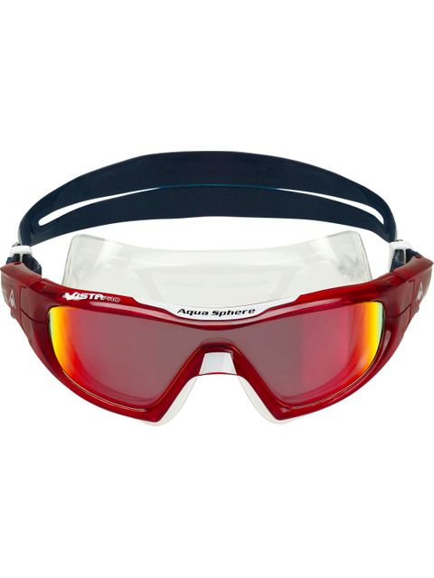 Aqua Sphere Vista Pro Goggles - Red Titanium Mirror/Dark Blue/Red