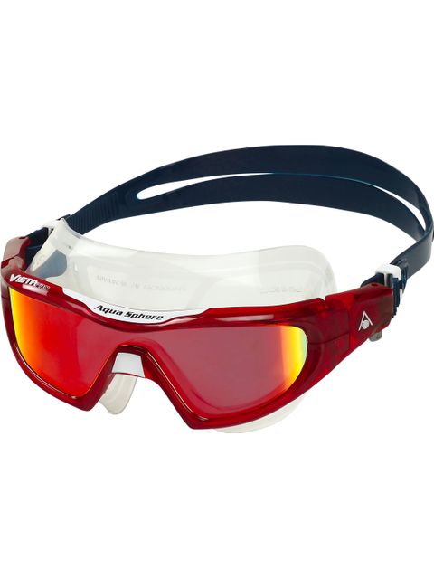 Aqua Sphere Vista Pro Goggles - Red Titanium Mirror/Dark Blue/Red