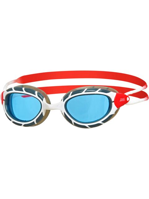 Zoggs Predator Goggles - Blue Tint/White/Red