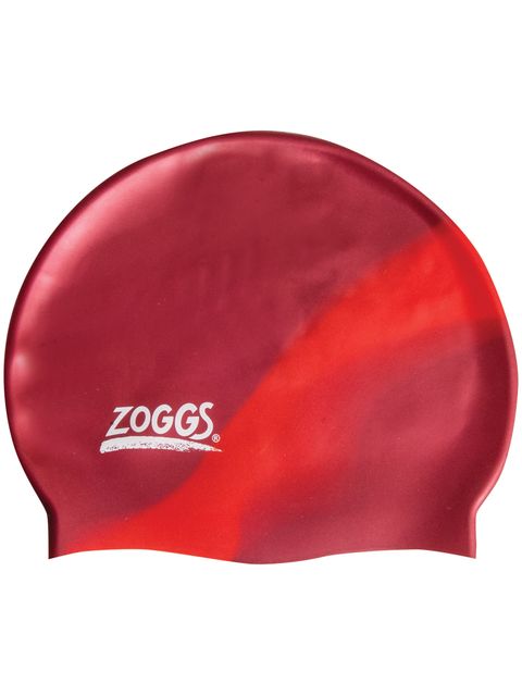 Zoggs Junior Multicolour Swim Cap - Burgandy/Red