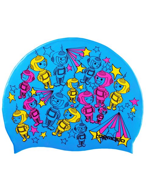 Tornado Robotica Blue Silicone Swim Cap