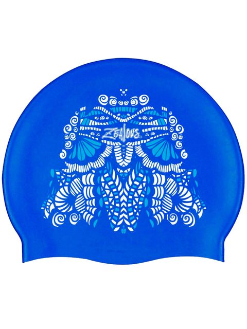 Seafoam Crazy Silicone Swim Cap