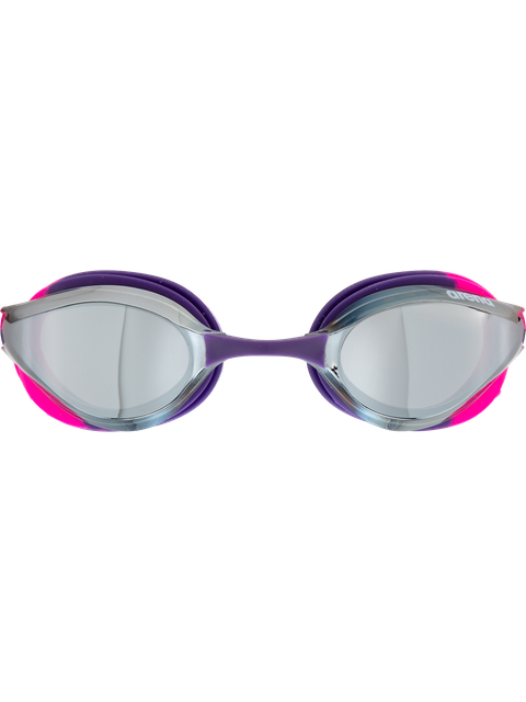 Arena Python Junior Goggles - Silver Mirror/Shocking Pink