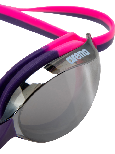 Arena Python Junior Goggles - Silver Mirror/Shocking Pink