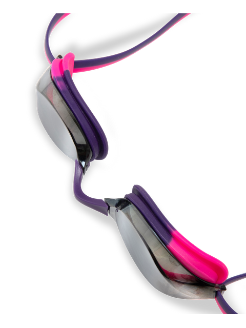 Arena Python Junior Goggles - Silver Mirror/Shocking Pink