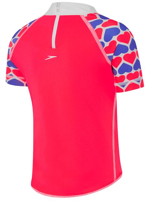 Speedo  Hearts Toddler Girls Short Sleeve Sun Top