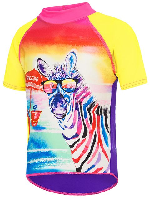 Speedo Beach Zebra Toddler Girls Sun Top