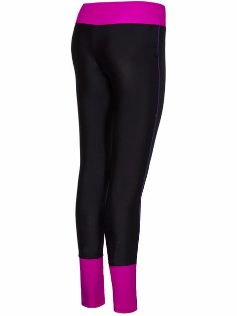 Speedo Black & Fluro Magenta Swim Legging