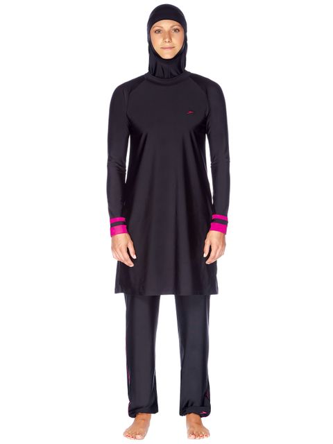 Speedo Black & Rose Womens Swim Dress