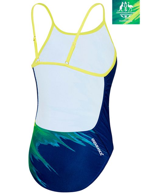 Speedo Commonwealth Games 18 Replica Trickback Girls One Piece